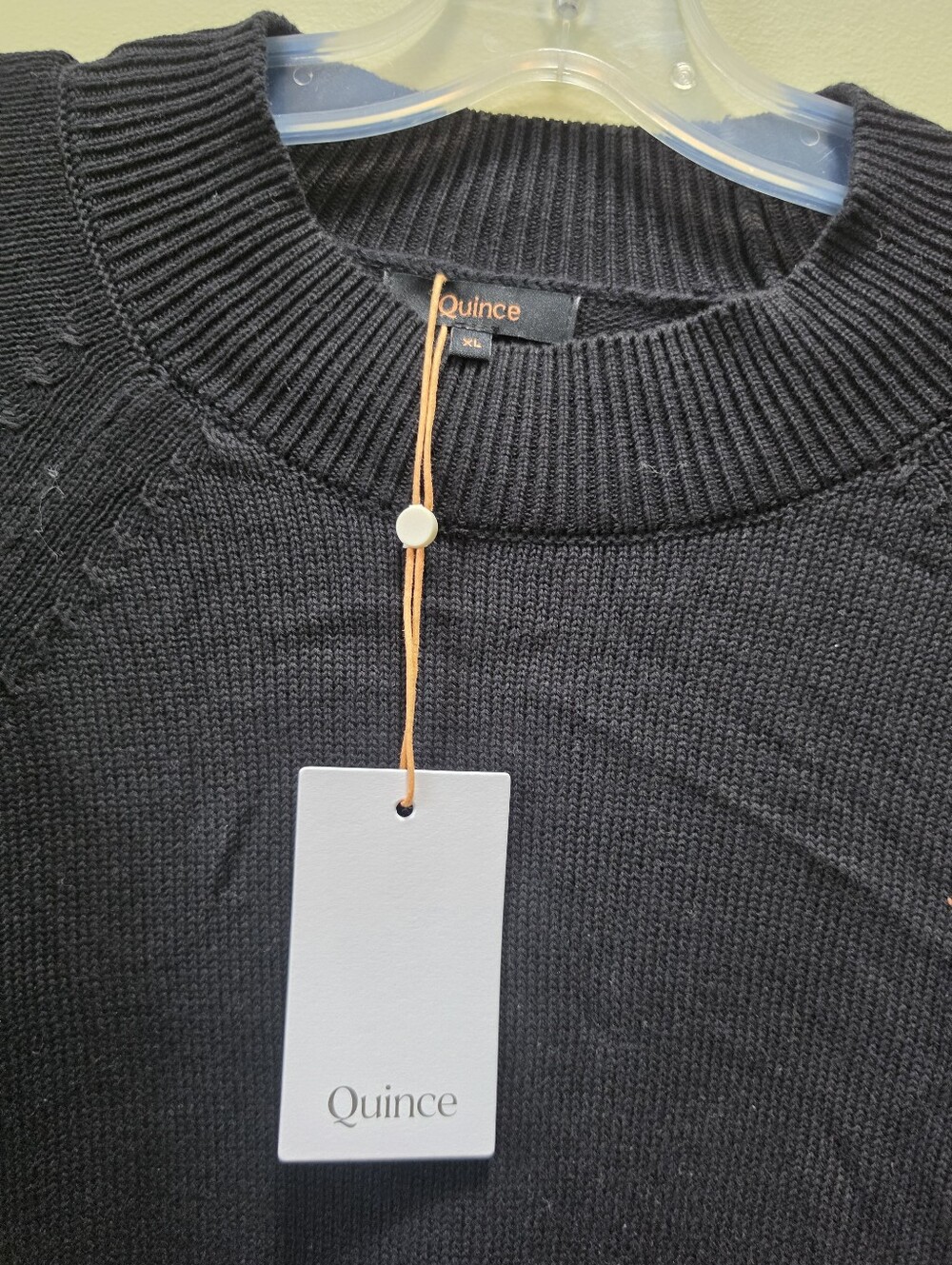 Quince NEW Organic Cotton Mock Neck XL Sweater Oversized Pullover Black Minimal - Picture 4 of 14